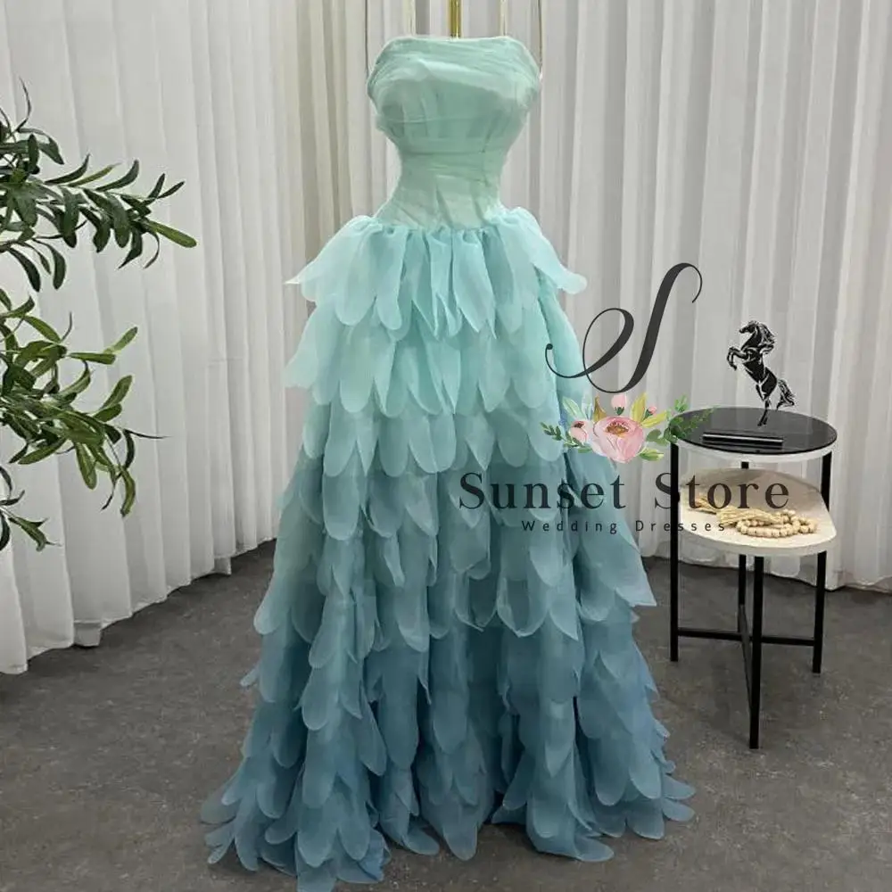 

Многоярусное бальное платье с градиентом по индивидуальному заказу, платья для выпускного вечера 2021, многослойное платье макси без бретелек с оборками, плиссированные платья Oranza на день рождения