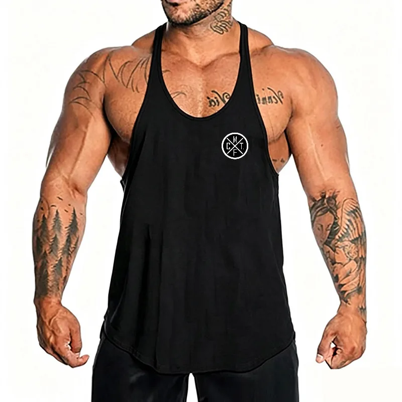 Men's Yoga Quick Dry Running Vests Racerback Sleeveless Workout Tank Top Breathable Athletic Gym Shirt For Fitness Training