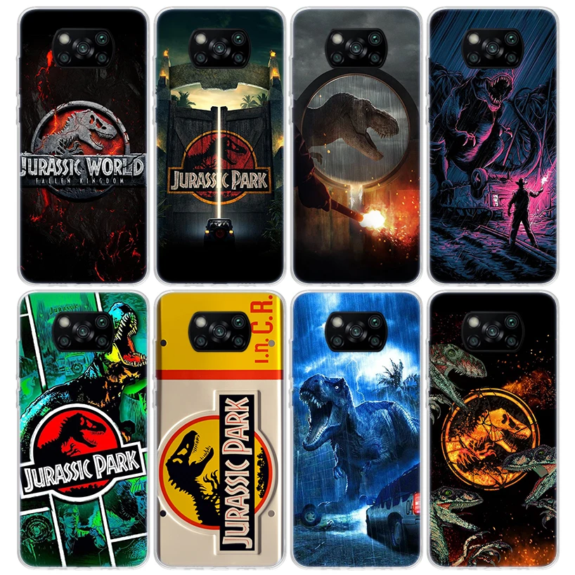 Jurassic Park Dinosaur World Phone Case For Xiaomi Redmi Note 10 9 9S 8 8T 9T 7 Pro 5 Mi 12T 11T 10T 11 12 Lite A2 A3 11i Cover 