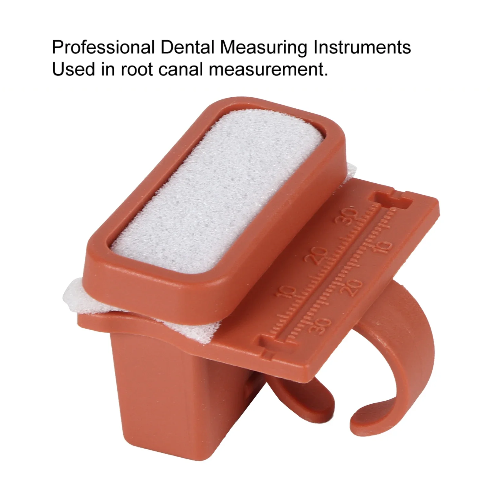 2 Colors Plastic Dental Endodontic Files Measure Ruler Oral  Cleansing With Finger Ring Tools Dental Canal Measuring Instrument