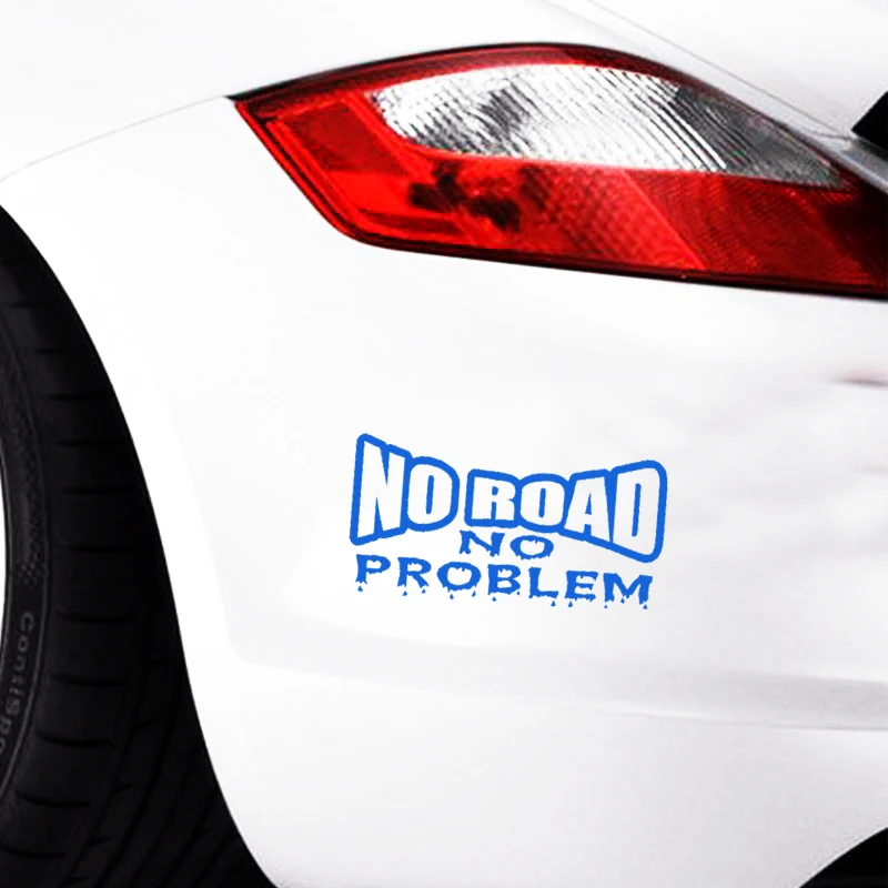 

1PC No Road No Problem Waterproof Self-adhesive Vinyl Sticker for Car Motorcycle Bike Helmet Laptop Decor
