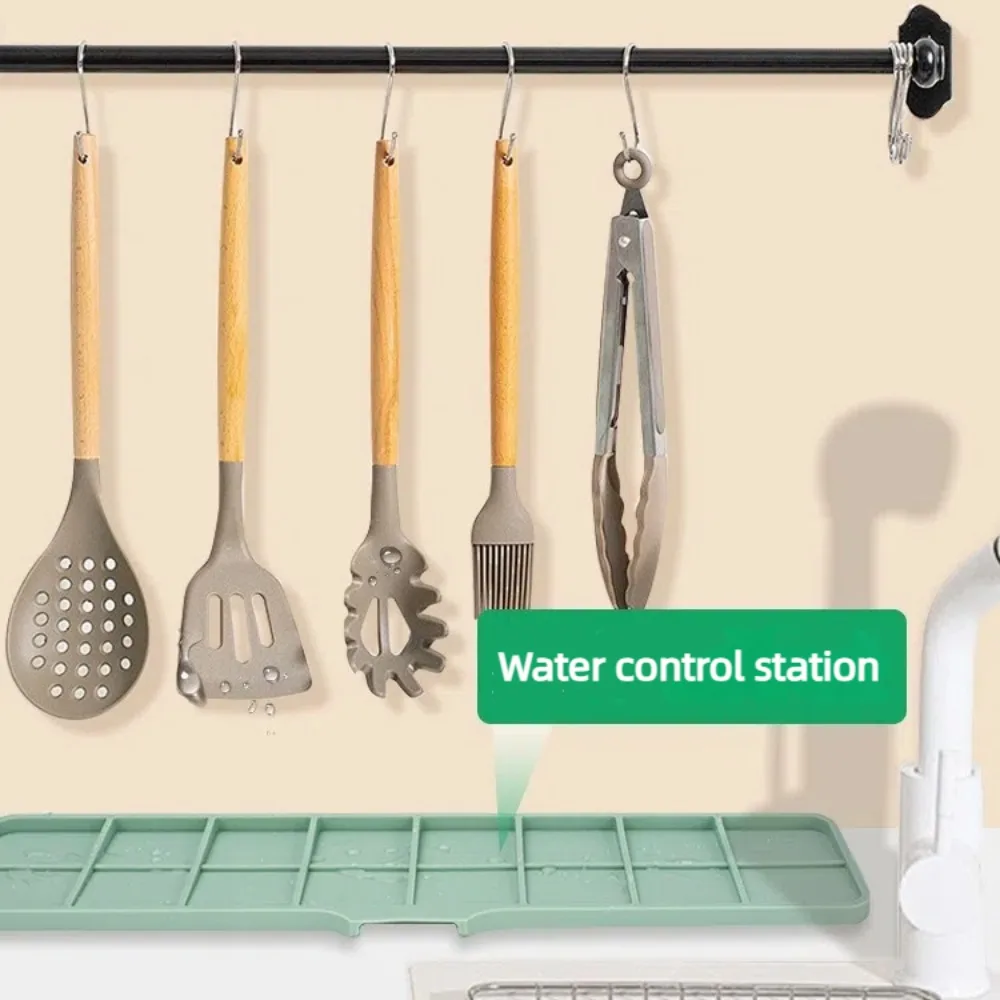 سيليكون صنبور سبلاش وسادة المطبخ طوي الصرف حصيرة متعددة الأغراض المرحاض الصابون تخزين المنحدر تصميم للصرف السريع