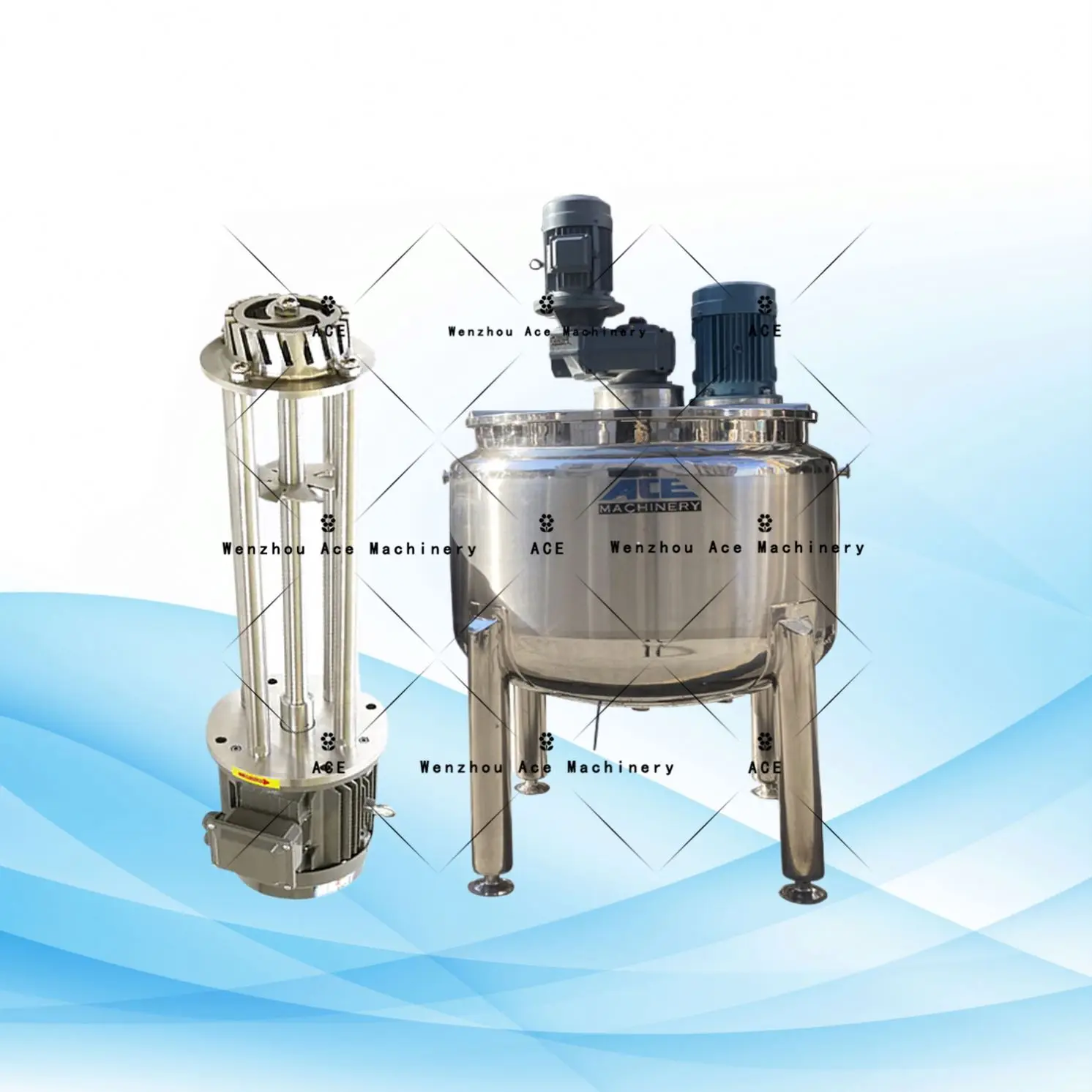 Ace Vacuum Emulsified Toothpaste Manufacturing Mechanical High Shear Homogenization Emulsification Equipment