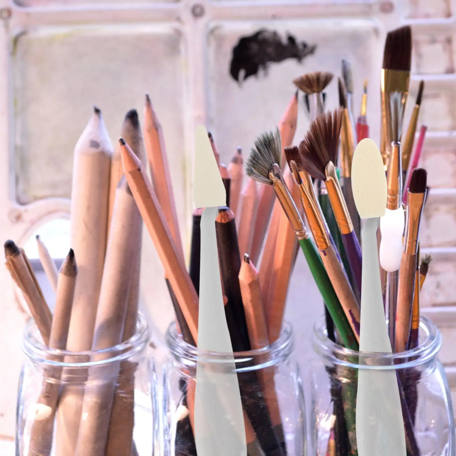 

40pcs Sketch Knife Heads Replacement Sponge Drawing Eraser Wipers Artist Blending Tools School Supplies Premium Durability