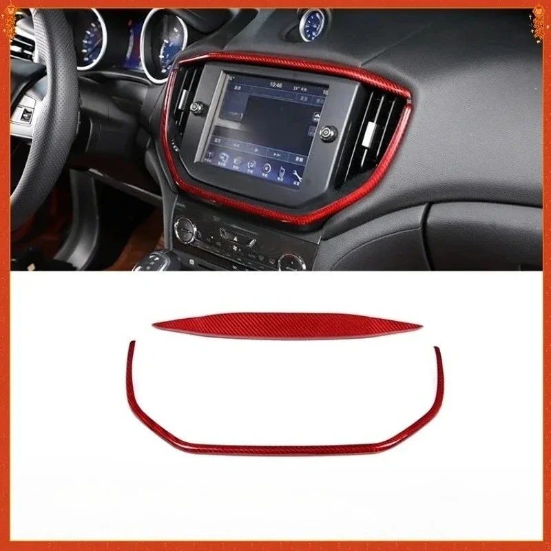 

For Maserati Ghibli Real Dry Carbon Fiber 14-19 Interior Modification Central Control Air Outlet Frame Decoration Accessories