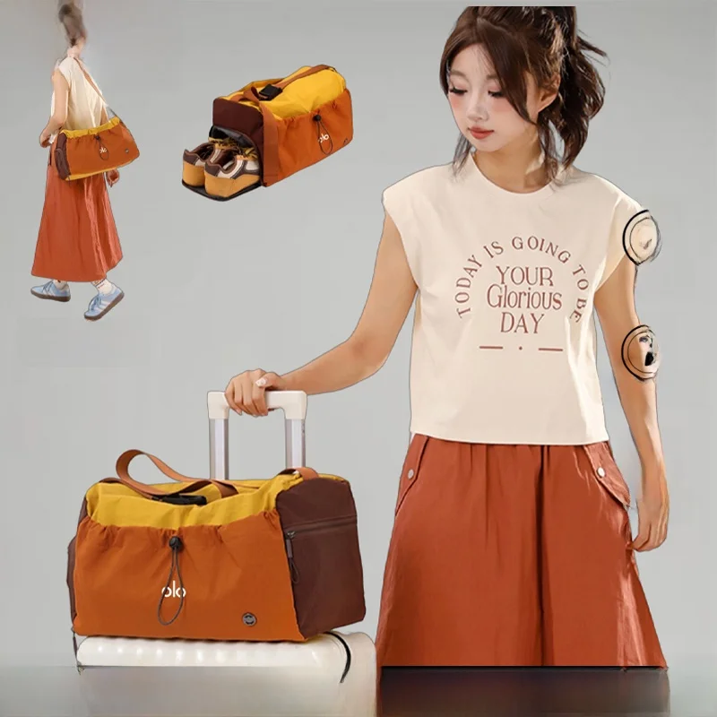 dolob-large-capacity-fitness-travel-bag-women's-separate-wet-and-dry-versatile-handbag-fashionable-canvas-unisex-shoulder-bag
