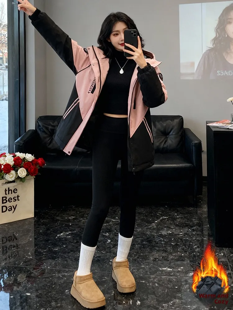 Ele Thiened Cotton Jaet Cappotto invernale da donna coreano Sle Giacca a vento da pendolarismo calda Stand Fit Fce Foderato Cerniera Cl...