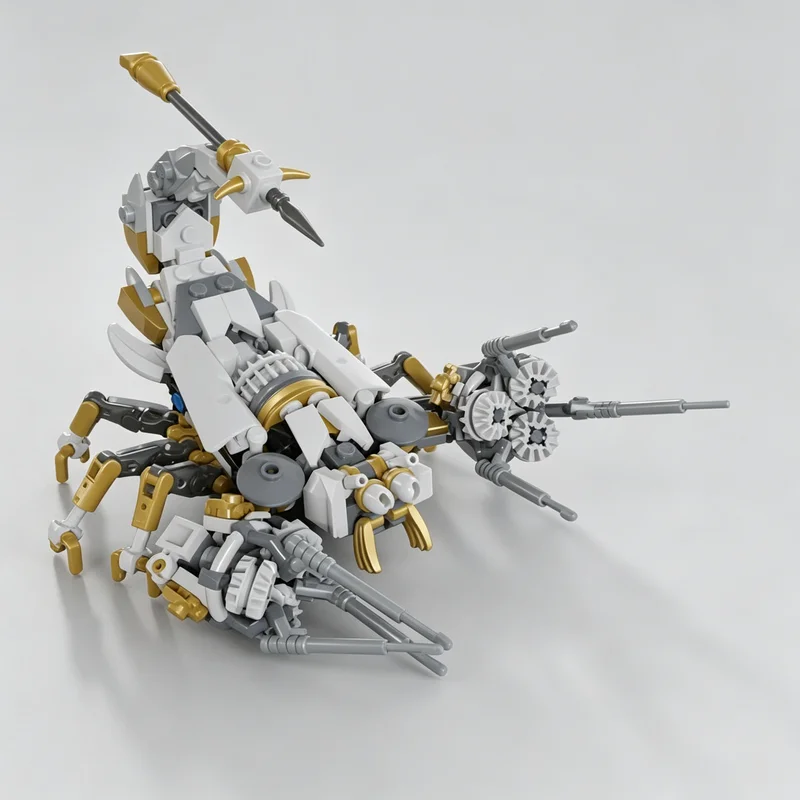 236PCS MOC Sci Fi Deformable Scorpion Creature Mecha Model Building Blocks DIY Assembly Gifts for Adults Collection Desktop
