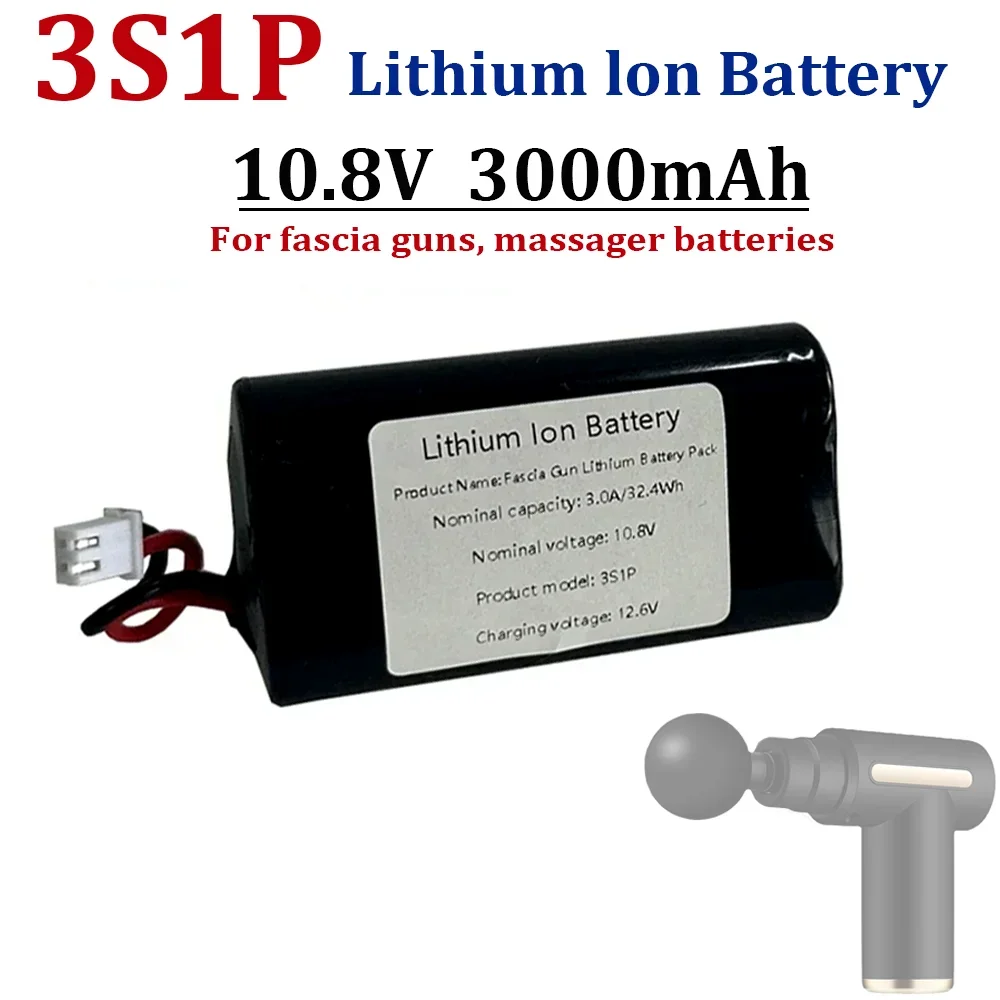 

10.8V 3000mAh Rechargeable Lithium Battery Pack Suitable For Fascia Guns, Massager Special Tool Batteries