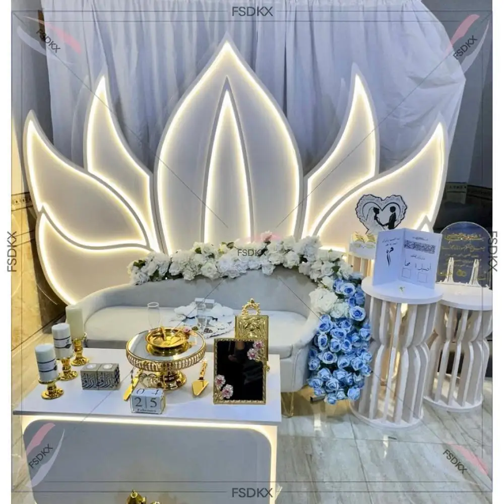 

New Design 3D White PVC Acrylic Sheet Backdrop Wedding Decoration Supplies