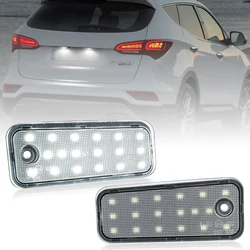 Luz LED blanca para matrícula, 2 piezas, para Hyundai Santa Fe 2013-2018