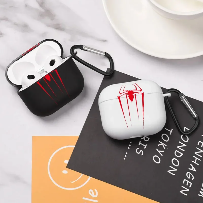 Red Spider Airpod Case Man Black and White Earphone Cover for AirPods 2 3 Pro 2nd Generation Case Gift for Friends