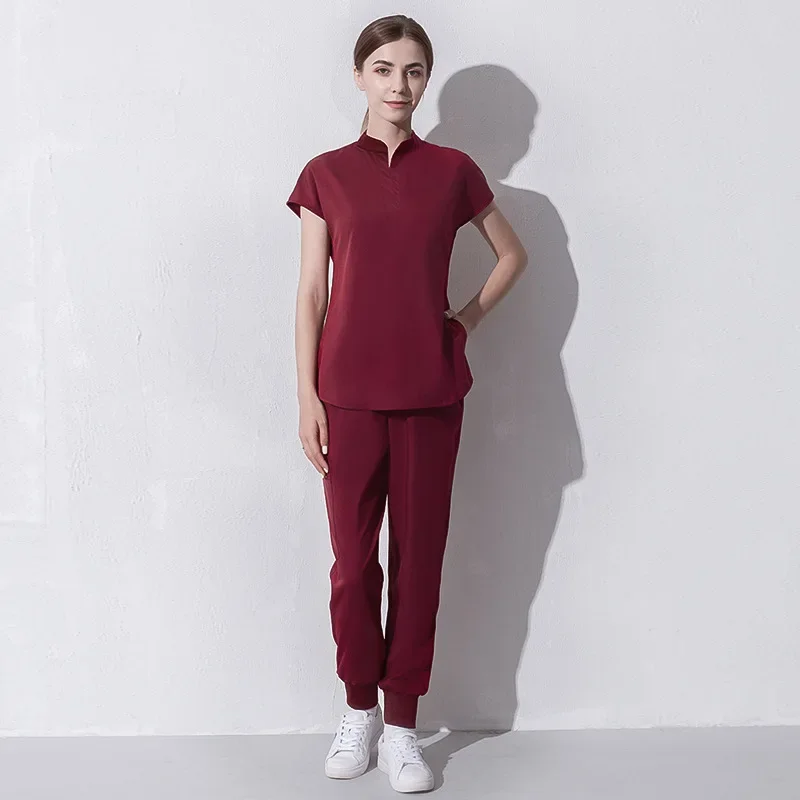 Medische Scrubs Stretch Sneldrogende Lichte En Dunne Verpleegstersuniform Vrouwen Jogger Set Ziekenhuis Uniform Chirurgische Kleding Spa Uniform