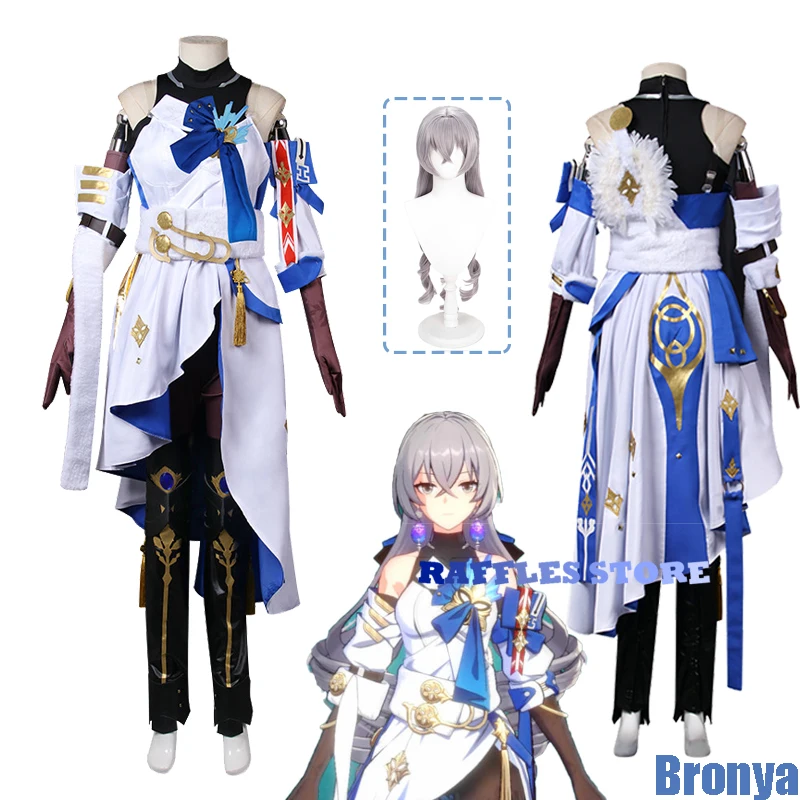 

NEW Game Honkai: Star Rail Bronya Cosplay Costume Wig Cosplay Dress Hair Halloween Carnival Cosplay Party Suit Women XS-XXL