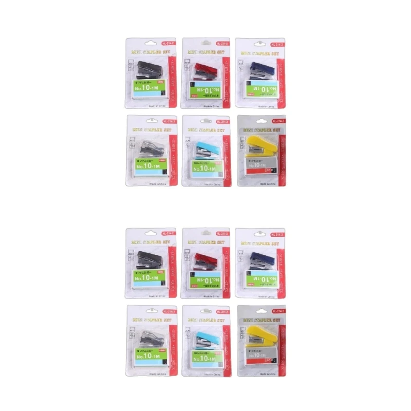 ミニホッチキス 10# ホッチキス針用 12 枚収容デスクトップホッチキス標準ホチキス針用 ホッチキス針リムーバー カラー A が付属