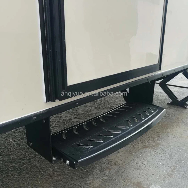 Black Aluminum Rv Entry Step Folding Step With Load Capacity For RVs Trailers