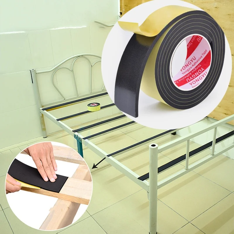 For Window Door Seal Strip 2M 5M 10M 2mm/3mm Single Sided Adhesive Waterproof Weather Stripping Foam Sponge Rubber Strip Tape