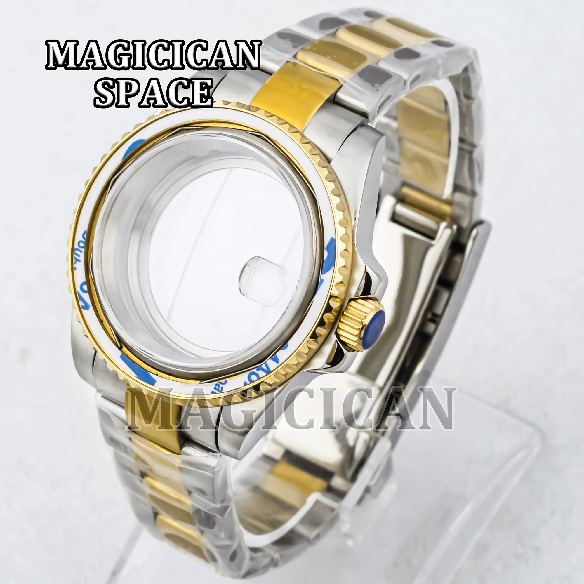 40mm Watch Case Stainless Steel Oyster Bracelets for NH34/NH35/NH36 Movement Sapphire Crystal Waterproof Watch Parts for SUB GMT