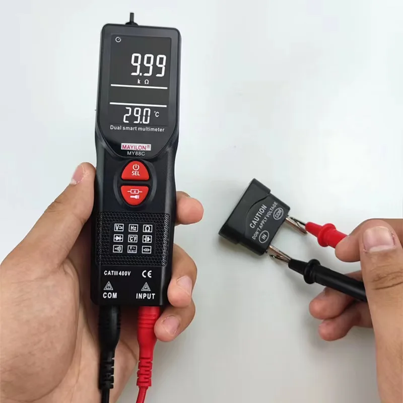 MAYILON MY88C 6000 Counts Automatic Smart Multimeter With Thermocouple Probe 0-1000℃ Temperature Test TRMS NCV Continuity