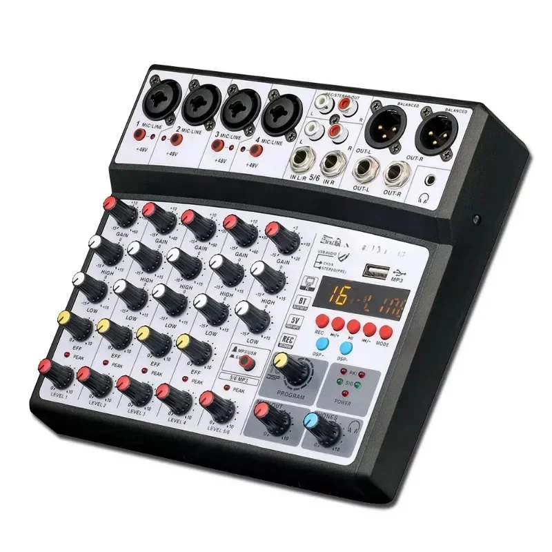 Factory Supply 4/6/8 channel 12v mixer digital audio