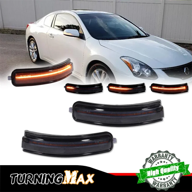 

Последовательные янтарные светодиодные индикаторы зеркала переднего вида автомобиля для Nissan Altima 2007-2013, указатели поворота, мигалки 12 В