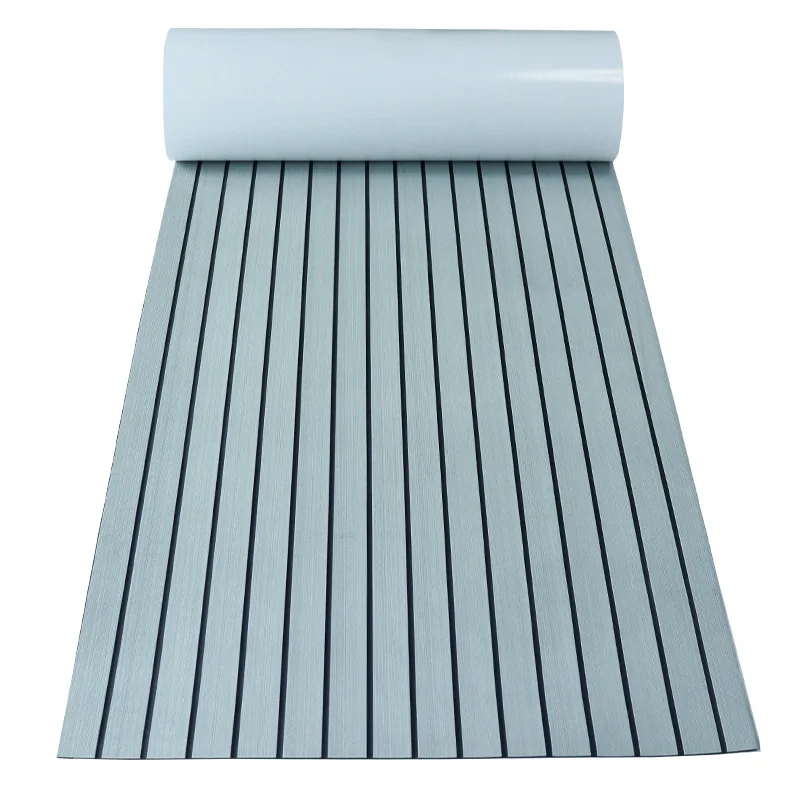 2400*450mm Eva Foam Faux Teak Boot Dek Mat Vel Teak Jacht Marine Vloer Waterdichte Ponton Bruin zwarte Vloeren MotorBoten