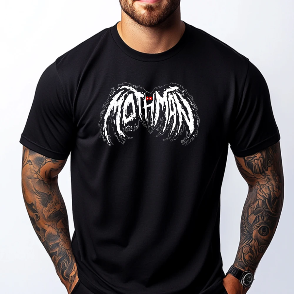 Mothman Cryptid Black Shirt Graphic Tees Camisetas Easter Day Vintage T Shirts Vintage T Shirts