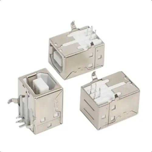 Imagen 2 del producto 【10-2PCS】 Conector Jack USB tipo B Puerto de impresora Enchufe hembra Conector PCB de ángulo recto DB90