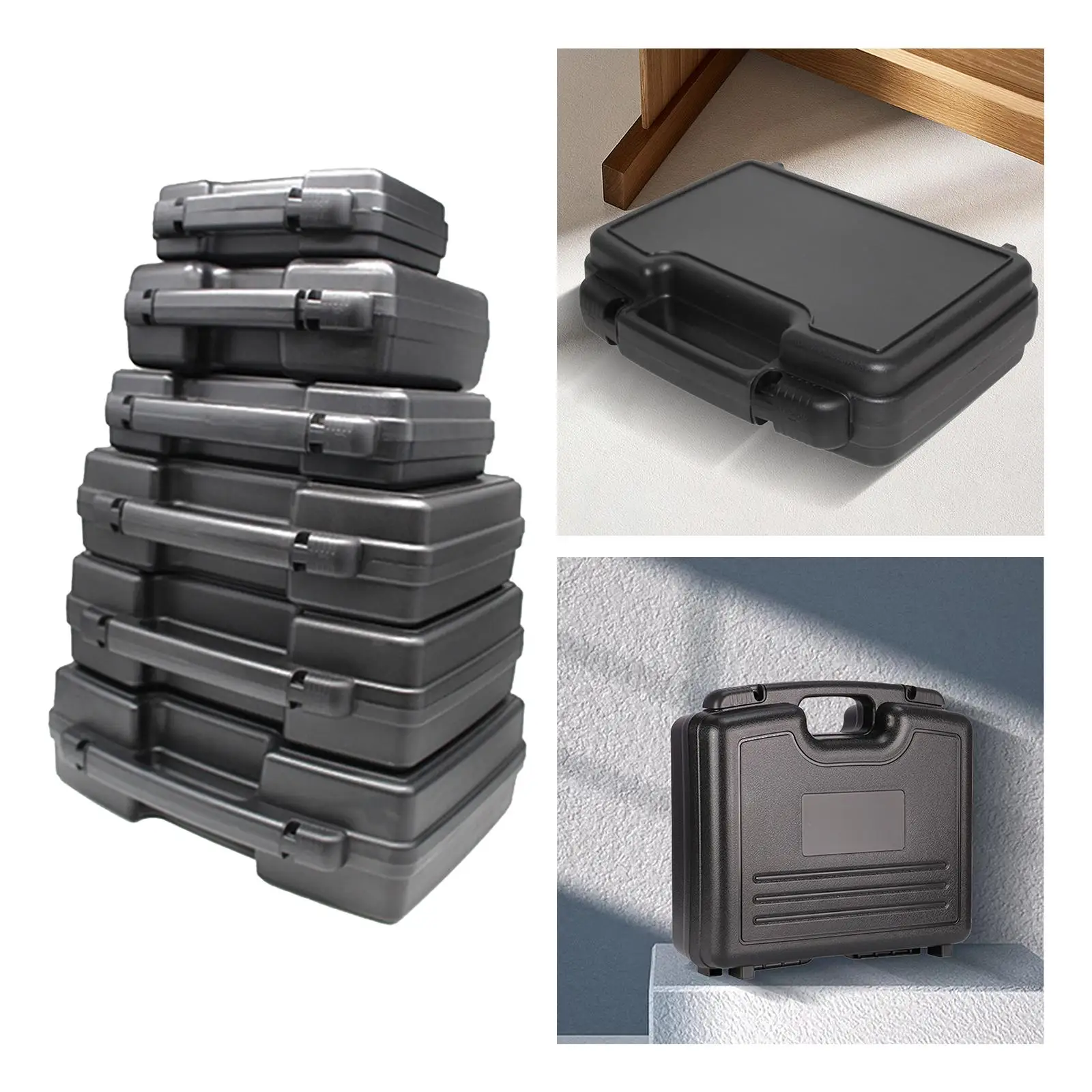 Protective Instrument Tool Box with Sponge Waterproof Workplace Portable Wear Resistant DIY Compartment Screws Carry Tools Box