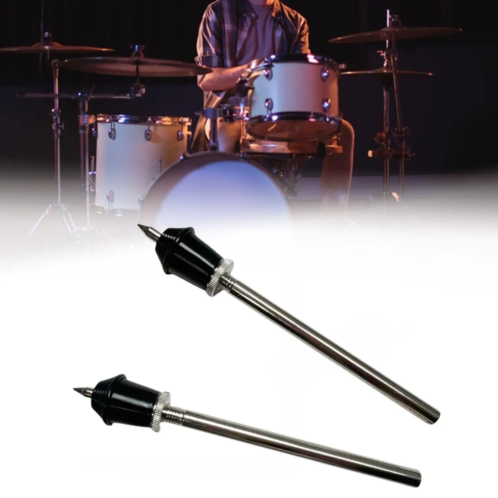 Metal Floor Tom Legs Pair Percussion Drum Parts Hardware Support for Drum Kit Bass Drum Feet Durability