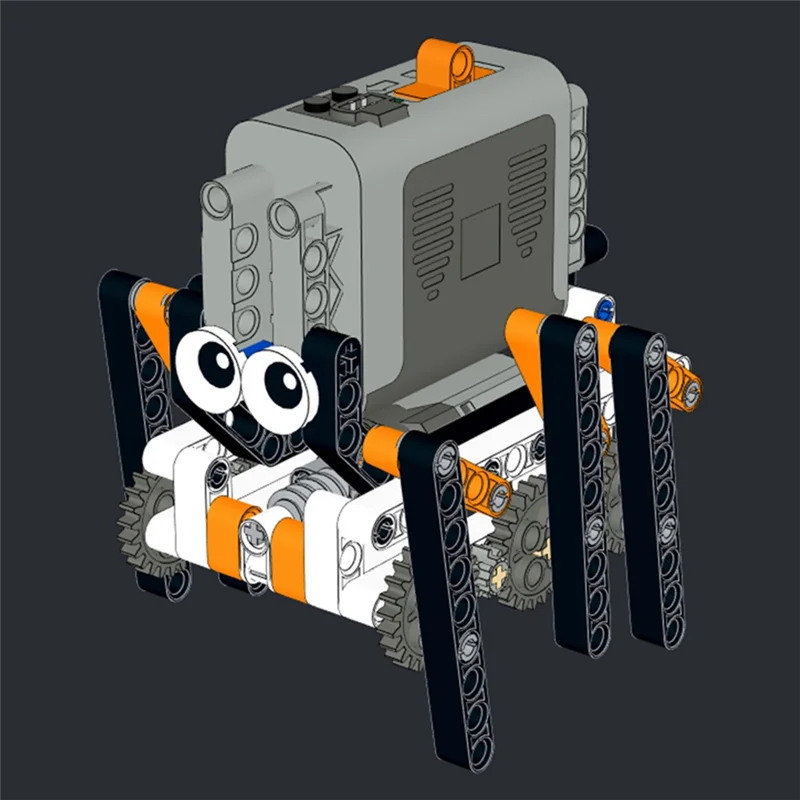 

Walking Robot Of Building Block Power Function Technical Black & Gray DIY Bricks Toys For Children Boy