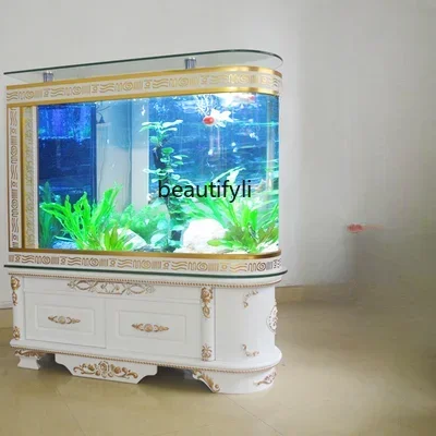 

cc1820European Fish Tank Ecological Glass Aquarium Subareas Screens Bar Counter 1.5 Change Water