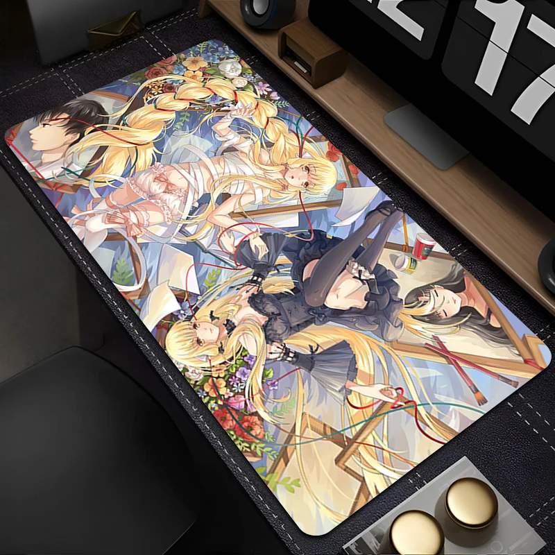 Mouse Pad PC Accessories Keyboard Pad Office Desk Mat Anime Mousepad Natural Rubber Anti Slip Gaming C-chobits Chii Extended Pad