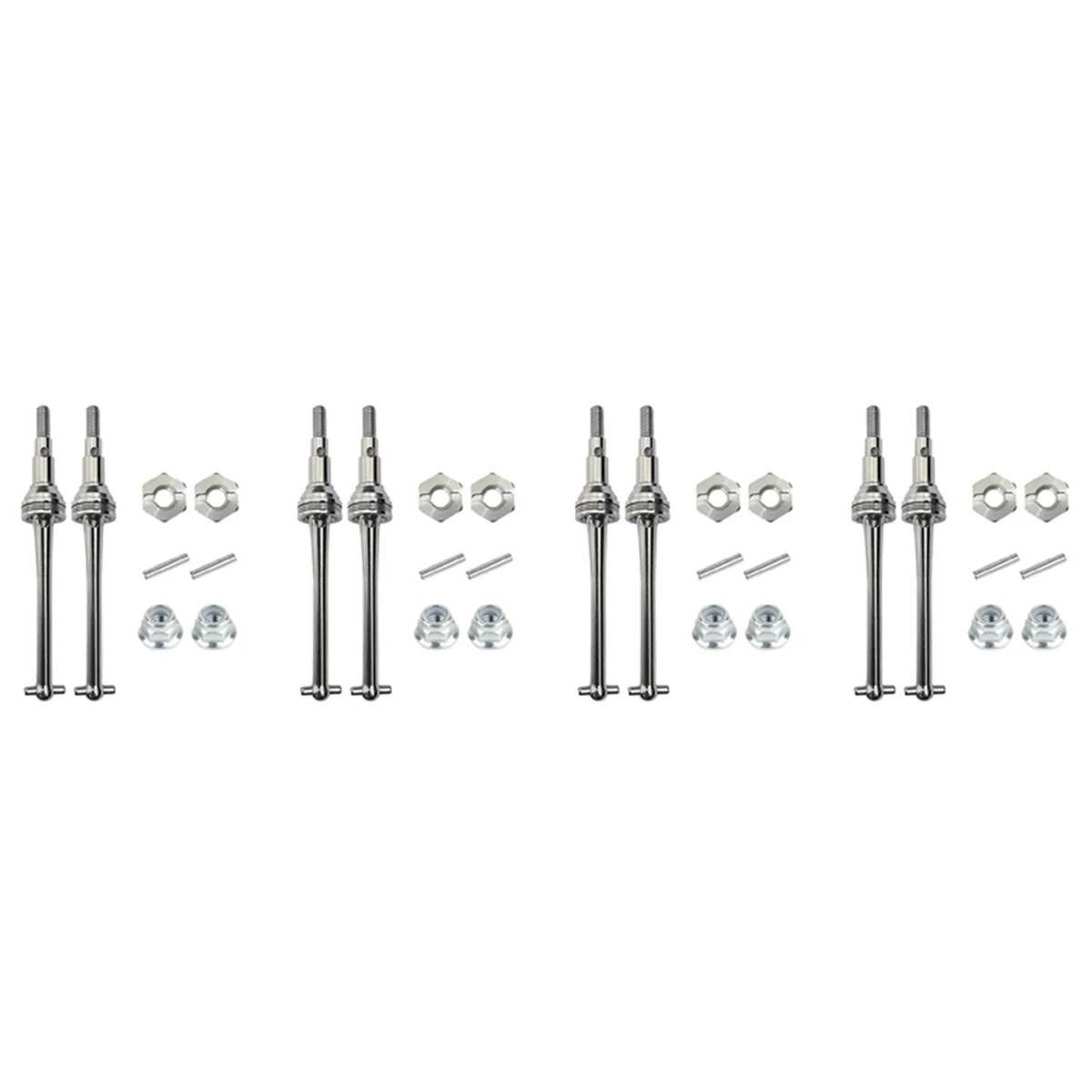 

Y34A 4set Metal Front Drive Shaft CVD and 12mm Wheel Hex for Go H16 16207 16208 16209 16210 1/16