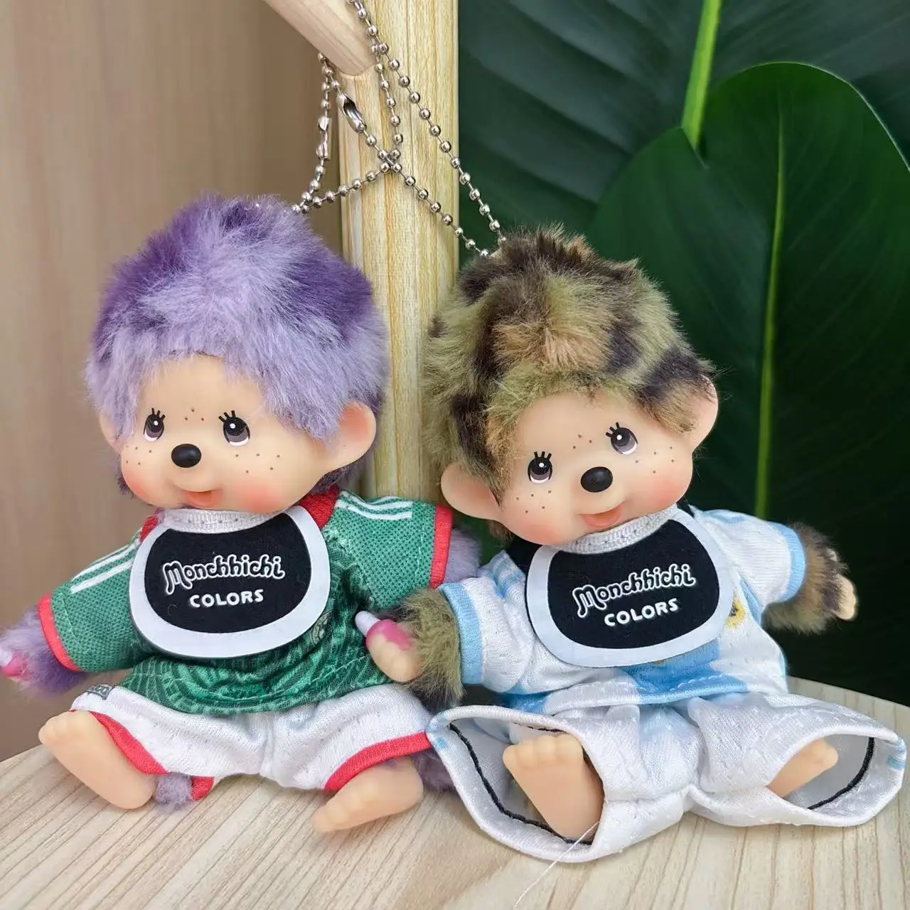 New model ‌Monchhichi Plush Toy Keychain Funny Animal Hat Backpack Cartoon Character Pendant Car Pendant Christmas