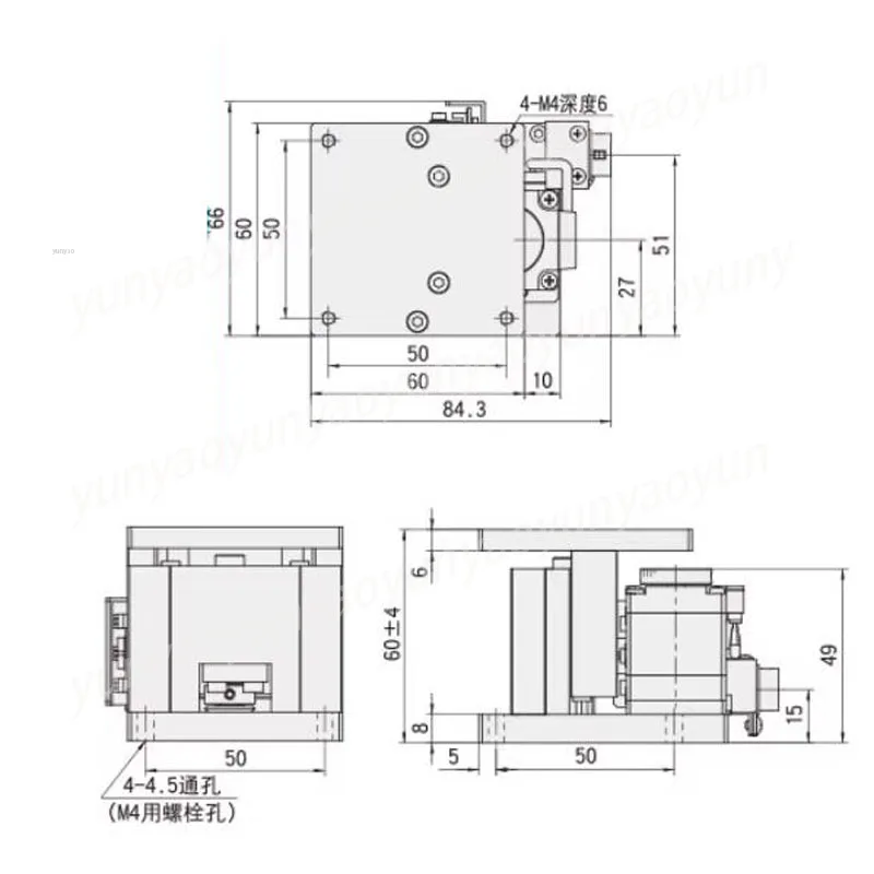 

8mm Stroke Stepper Motor Controlled Electric Z Axis Lifting Table Micro Positioning Slide for Precision Use