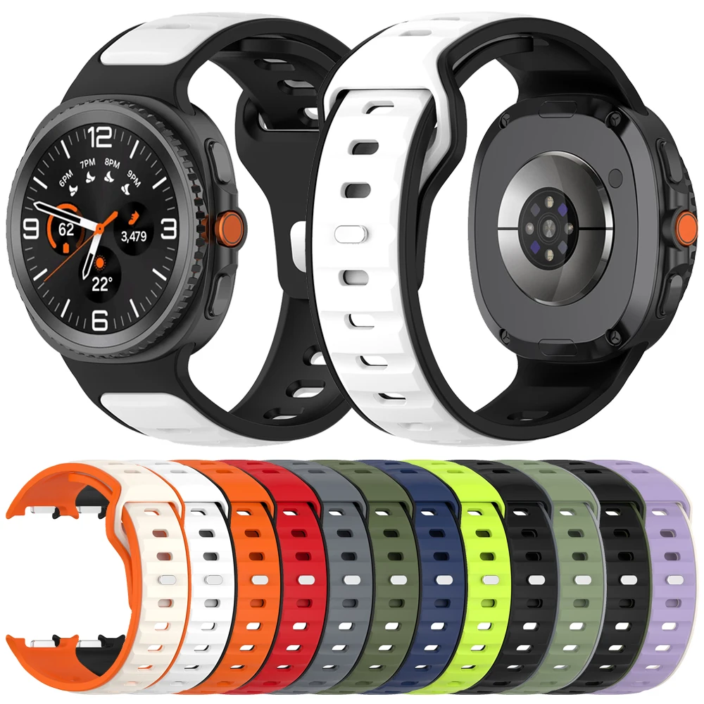 

Strap for Samsung Galaxy Watch 8 40mm 44mm/Watch 8 Classic 46mm Smartwatch Silicone Band for Galaxy Watch Replace Accessories