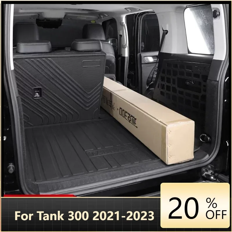 

New Model For WEY GWM Tank 300 all-inclusive cargo compartment mat environmental protection waterproof TPE tail box mat 2021 20