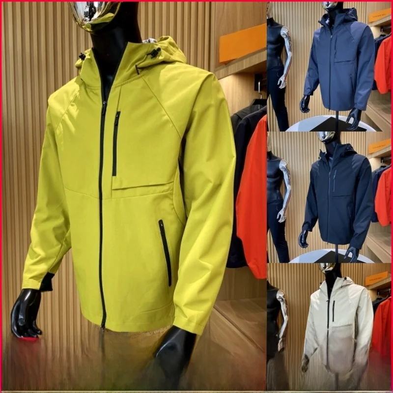 

Тяжеловее мужское уличное ветрозащитное водонепроницаемое куртка с капюшоном, повседневное спортивное пальто, модное длинное пальто-стойка, застежка-молния