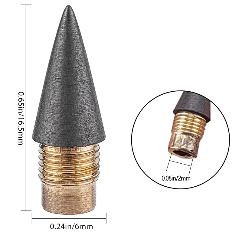 10-100Pcs Everlast ดินสอเปลี่ยนได้เติม Infinite ดินสอ Graphite Nib โลหะ Inkless เขียนปากกา Nib สําหรับเขียน