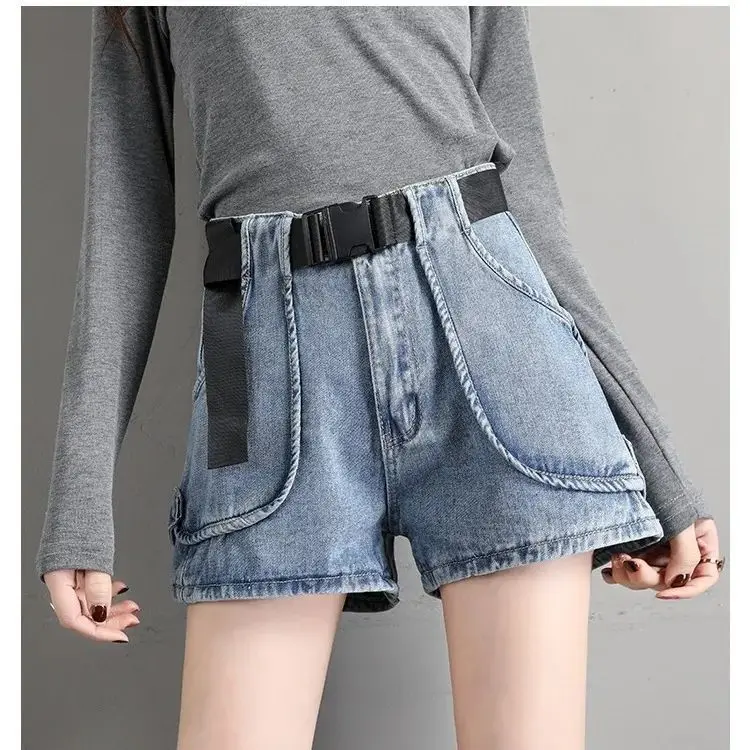 Short en jean taille haute pour femme, mini short en jean chaud pour femme, short en jean serré pour femme, été 2023