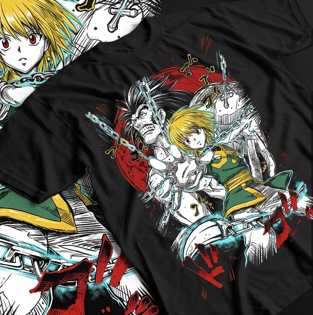 Camiseta de Kurapika Hunter X Hunter, diseño gráfico de Hisoka Gon Anime HXH Manga