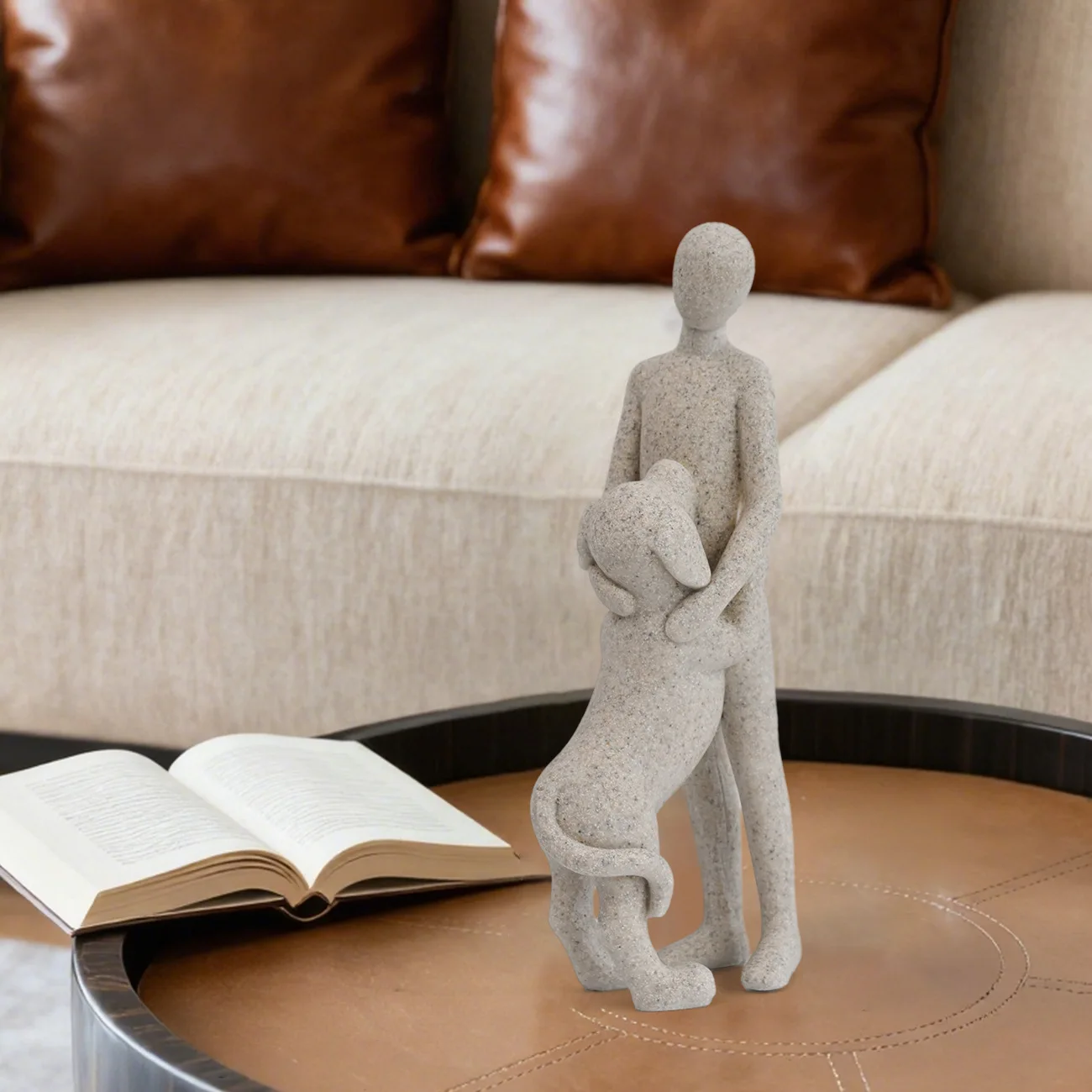 

Новая семейная статуя любителя собак, креативный декор, миниатюрная фигурка ручной работы