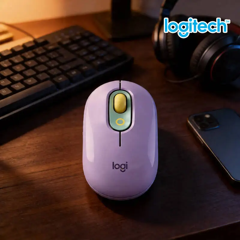 Wireless Logitech M350 POP Mouse 10m Stable Range Quiet Click for Dell XPS 13 and XPS 15 Laptop Series Compatibility
