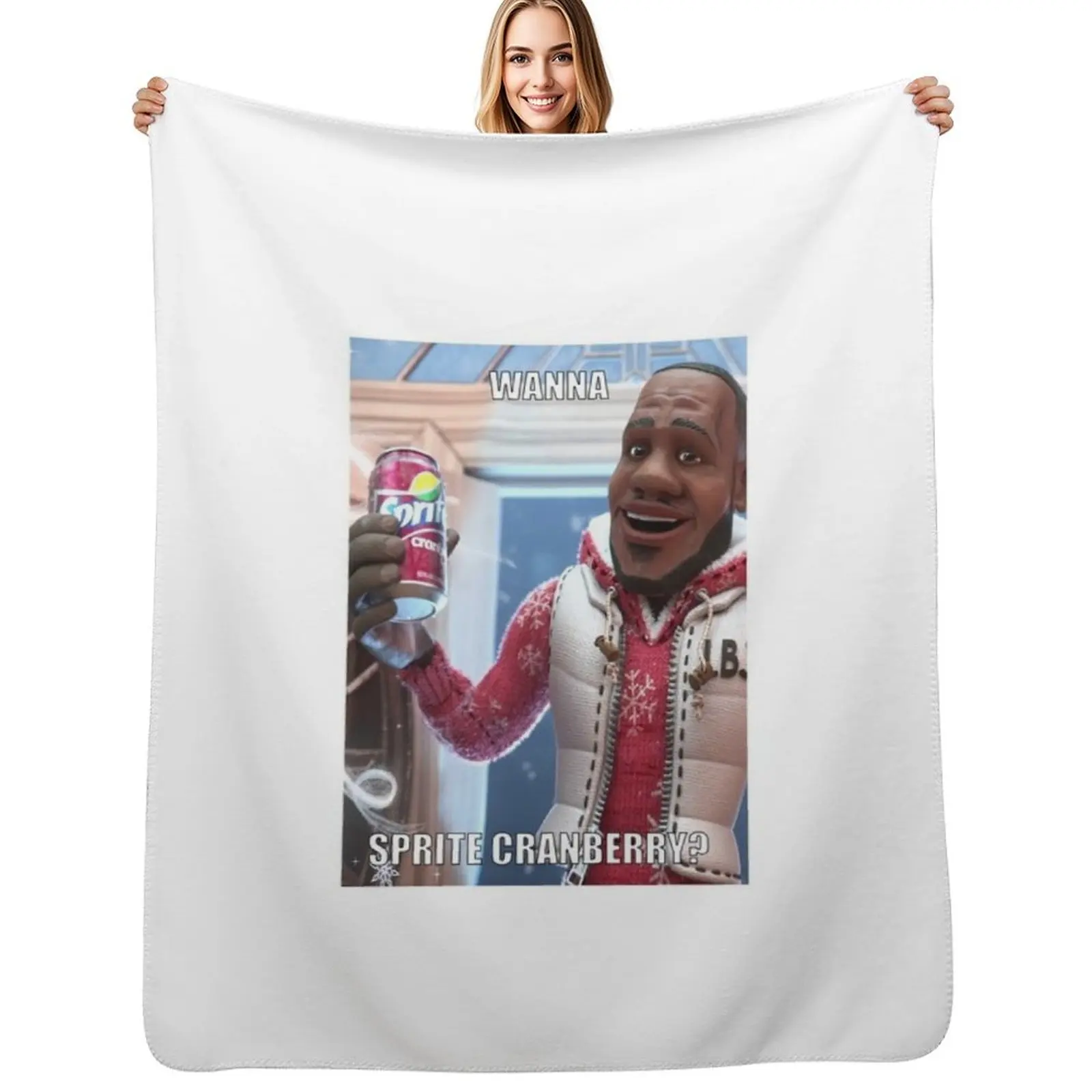 Sprite Cranberry - Wanna Sprite Cranberry? Meme ****TOP ZOZZLE**** Throw Blanket No Pilling Soft Warm Blanket for Bed