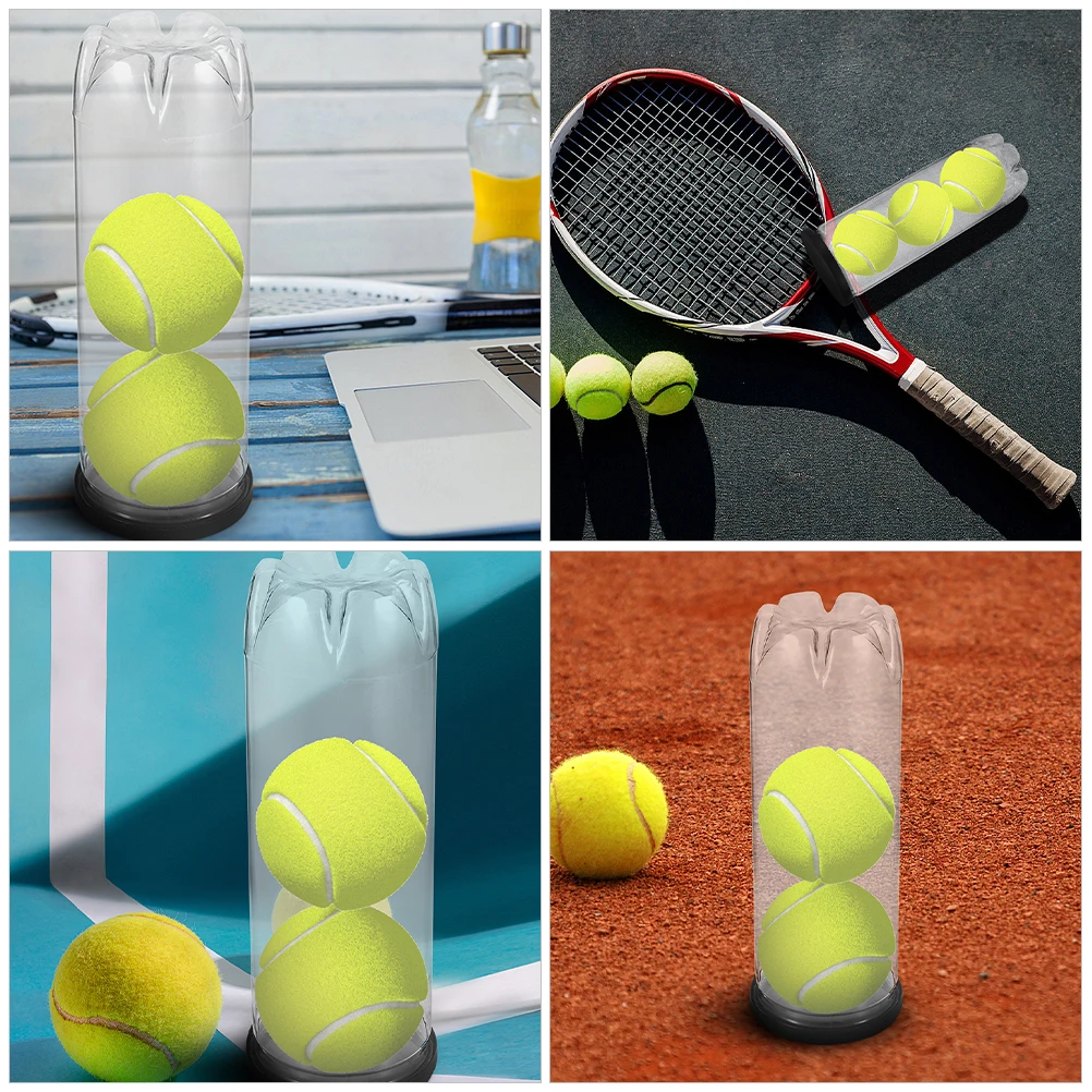 حاوية تخزين كروية شفافة 6 قطع حامل مُنظِم لتنس البيسبول وكرة البيسبول وكرة البيسبول وحامل عرض كرة البيسبول وصندوق تجميع الأنبوب
