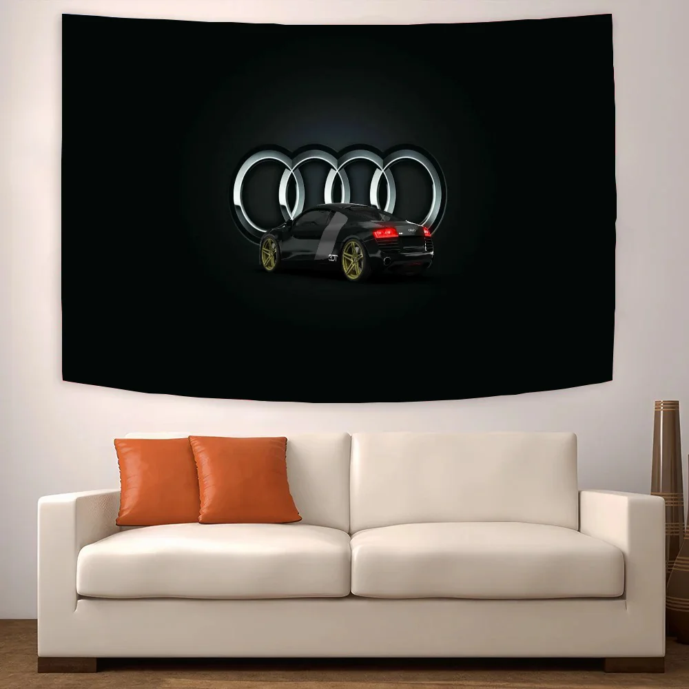 A-audi Logo Decorative Flags and Banners Garden Flag to Hang Garage Decoration Flags for Rooms Outdoor Decor Home Decorations