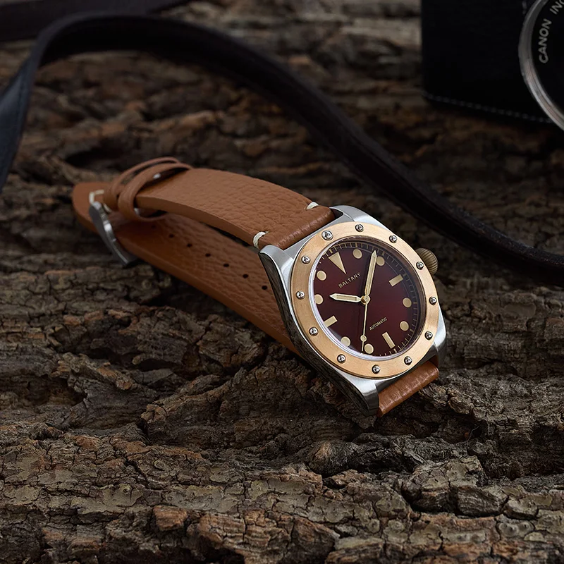 Baltany Bronze Watches Man B4030 Super LuminousNH38 Automatic 20ATMWaterproof Luxary Design Unique Vintage Mechanical Wristwates