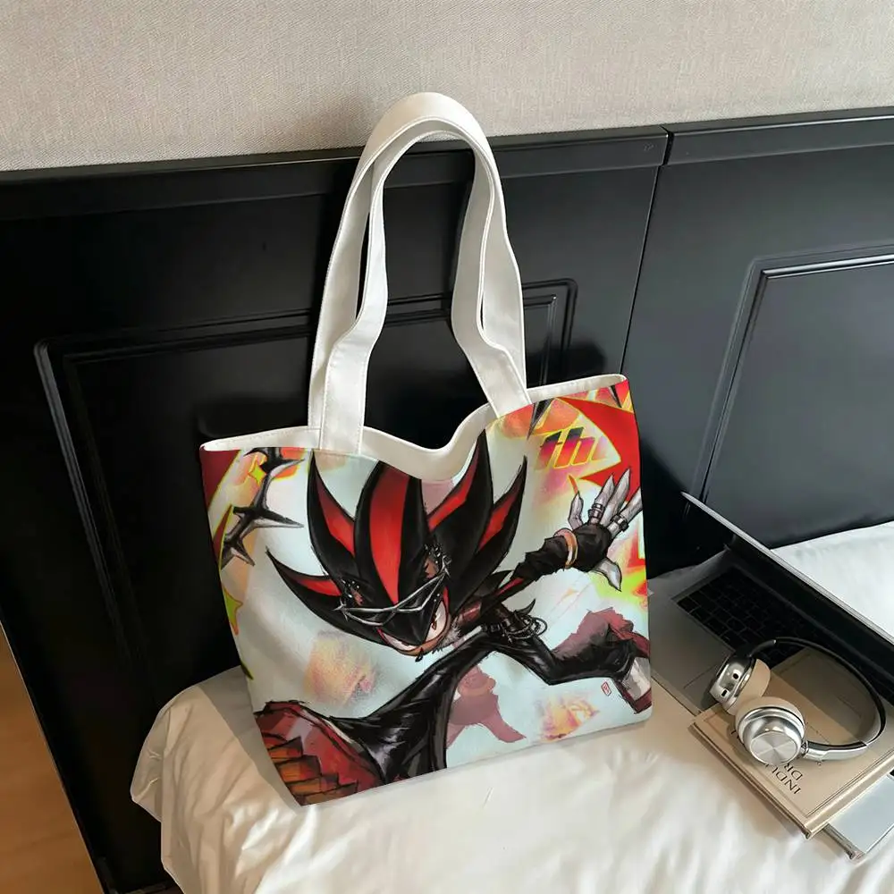 Shadows S-Sonics Hedgehog  Printed Canvas Tote Bag Shoulder Bag Commuter Mommy Shopping Bag
