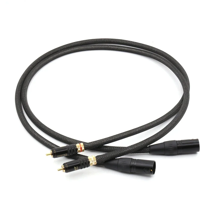 A26 Pair HIFI interconnet Audio cable with RCA male to XLR male connector plug